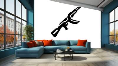 kalashnikov icon vector on white background, kalashnikov trendy Wall mural