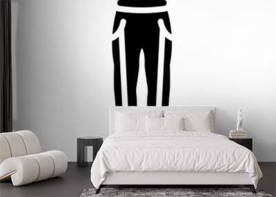 trouser of a football player icon vector on white background, tr Wall mural