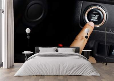 Push Start button will work together with Smart Key to communicate between the car and the Smart Key. Without the Smart Key, the car cannot be unlocked. or start the engine Wall mural