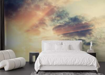 Clouds and sky over the sea Wall mural