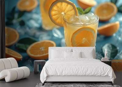 summer fruits ice drink professional photography Wall mural