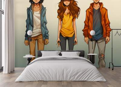 illustration vector children  Wall mural