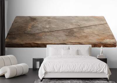 Brown stone board isolated on white created with Generative AI Wall mural