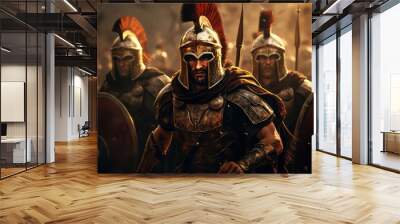 Historic roman army created with Generative AI Wall mural