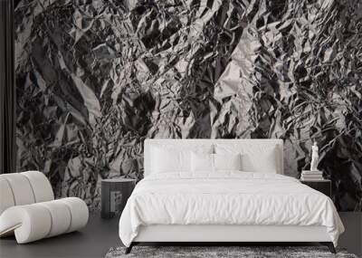 background, exture formed from aluminum foil Wall mural