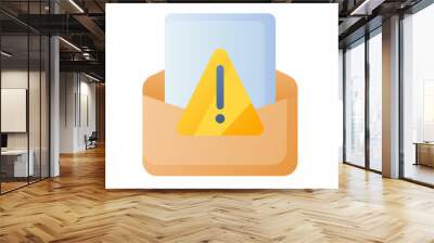 spam alert email warning single isolated icon with smooth style Wall mural