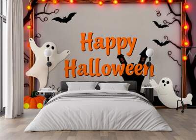 halloween background with pumpkin Wall mural