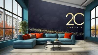 2023 Happy New Year Greeting Card Wall mural