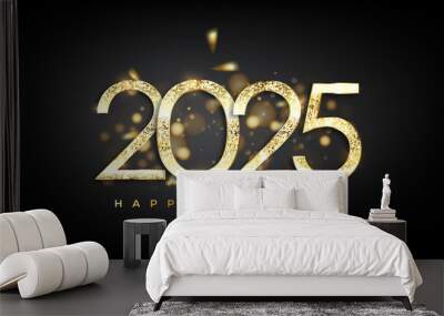 2025 Happy New Year Greeting Card Wall mural