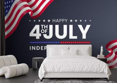 Happy 4th of July USA Background Wall mural