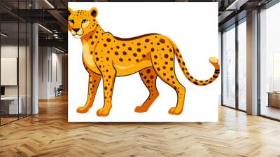 Cheetah vector illustration, cute animal vector illustration, Cheetah illustration vector, cute Cheetah cartoon illustration Wall mural