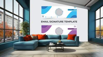 Business email signature with an author photo place modern and minimal layout Corporate, Modern and Professional Email Signature. Creative Multipurpose business email signatures Wall mural