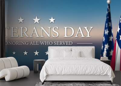 Veterans Day USA Flag Wall mural