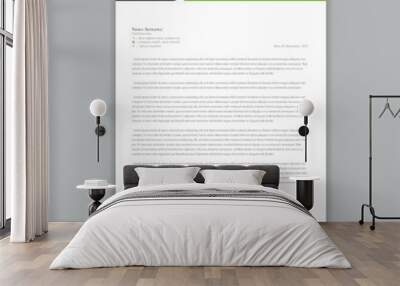 Modern Minimalist Letterhead Template for Company Wall mural