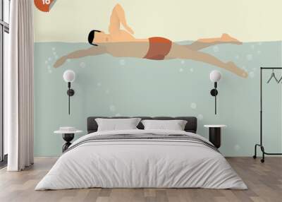 free style swimming concept Wall mural