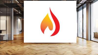 Fire flame Logo Wall mural