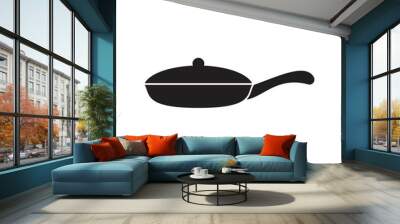 Pan cooking logo vector Wall mural