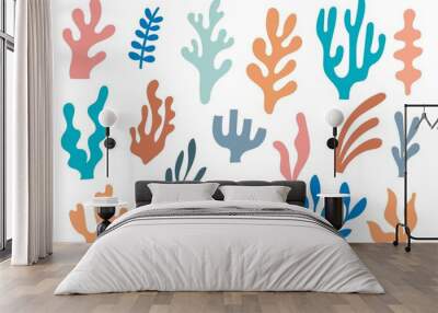 Abstract Seaweed Shape Aesthetic Element Vector Illustration Wall mural