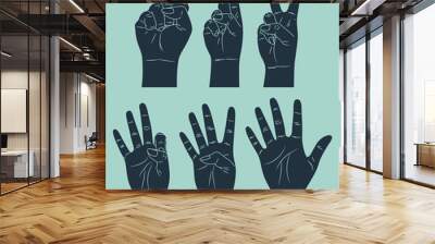 counting hand Wall mural