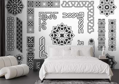 Islamic border and pattern design element vector illustration Wall mural