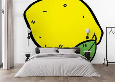 lemon in doodle style Wall mural