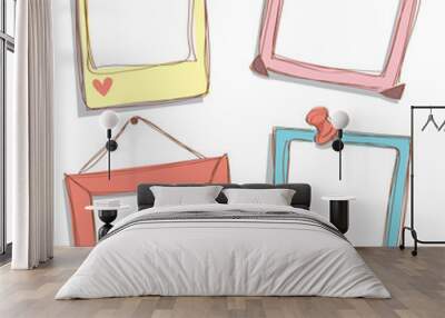 set of cute frame Wall mural