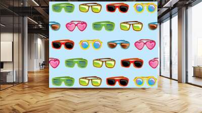 vintage sunglasses seamless pattern Wall mural