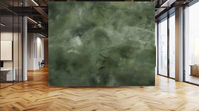 Olive green army background texture with scratches ans rips texture marble. generative AI. Wall mural