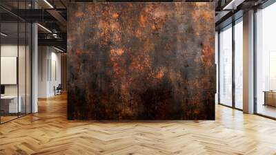 Rusty metal background or texture. Generative AI. Wall mural