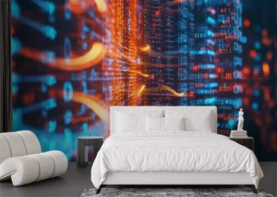 Exploring the Intersection of Biotechnology and Bioinformatics Wall mural