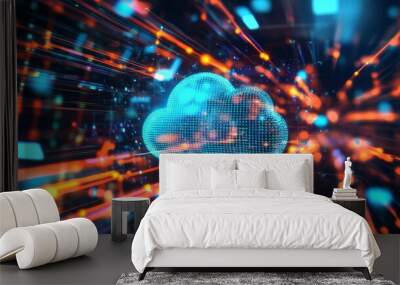 Seamless integration capabilities with various cloud services to enhance functionality.  Wall mural