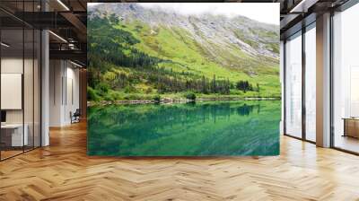 at the end of the hike of Upper Dewey Lake, Skagway, Alaska Wall mural