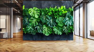 Artificial Vertical Green Garden Decoration Against A Textured Backdrop, Adding A Touch Of Nature To Any Space, Evoking Feelings Of Serenity And Tranquility, Cartoon Background Wall mural