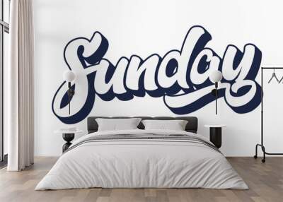 Sunday editable text effect graphic style
 Wall mural