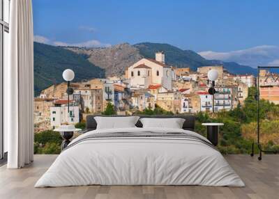 Panoramic view of Cagnano Varano. Puglia. Italy. Wall mural