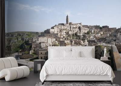 Panoramic view of Matera. Basilicata. Wall mural