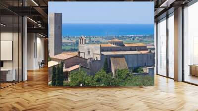 Panoramic view of Tarquinia. Lazio. Italy. Wall mural