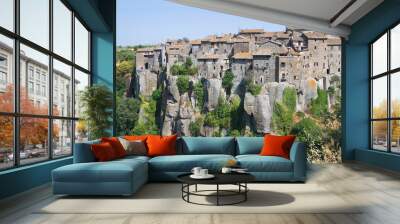 Panoramic view of Vitorchiano. Lazio. Italy. Wall mural