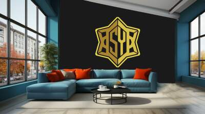 SY initial letters monogram logo for gaming Wall mural