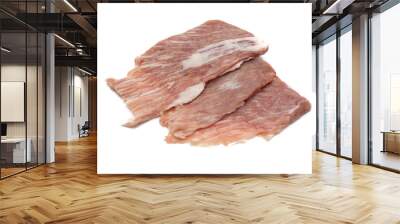 An Iberian secret, it is a highly appreciated pork meat in Spain. Raw, isolated on white background. Wall mural