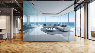 Photo modern style interior room 3d illustration Wall mural