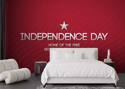 Red patriotic background for Independence day Wall mural