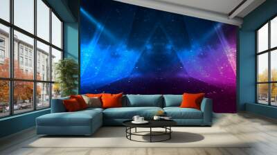 Abstract background with lines and glow Wall mural