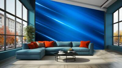 Abstract neon background, blue and pink color, dynamic background with thin lines. Wall mural