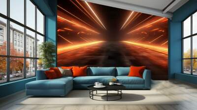 Futuristic neon background. Generation AI Wall mural