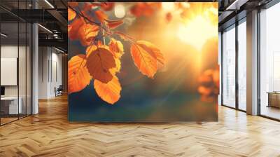 autumn background Wall mural