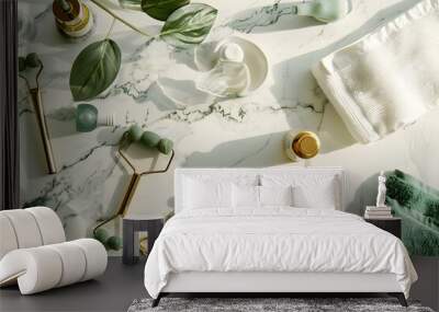 table setting with flowers Wall mural