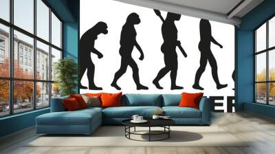 Born to water ski evolution Wall mural