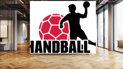 Handball Set Silhouette Ball Wall mural