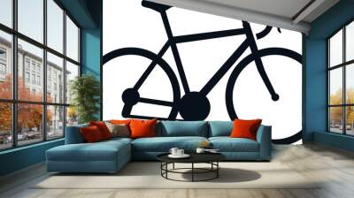 Racing bike icon Wall mural